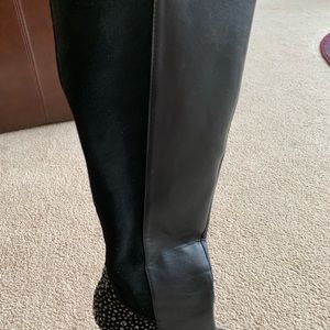 Woman Black Rhinestone boots